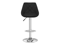 Juego de 2 taburetes de bar de piel sintética negra