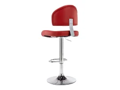 Juego de 2 taburetes de bar en piel sintética color rojo burdeos