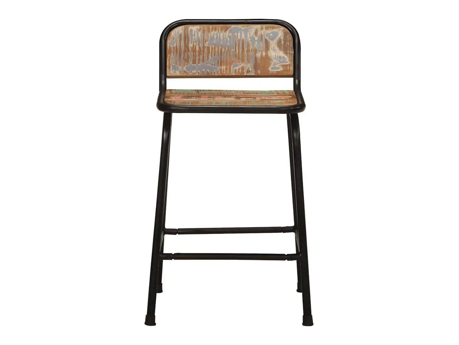 Juego de 4 taburetes de bar 46x35,5x70cm madera maciza recuperada