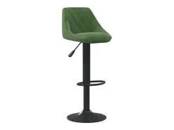 Juego de 2 taburetes de bar de terciopelo verde oscuro