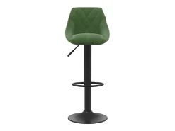 Juego de 2 taburetes de bar de terciopelo verde oscuro