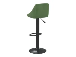 Juego de 2 taburetes de bar de terciopelo verde oscuro