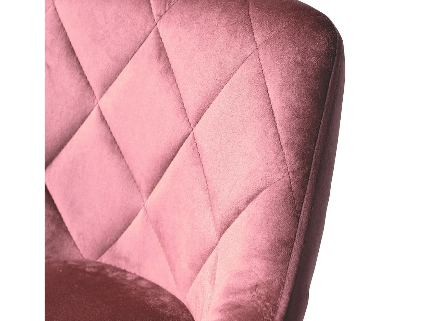 Juego de 2 taburetes de bar de terciopelo rosa ROBIN