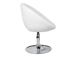 Juego de 2 taburetes de bar de piel sintética blanca