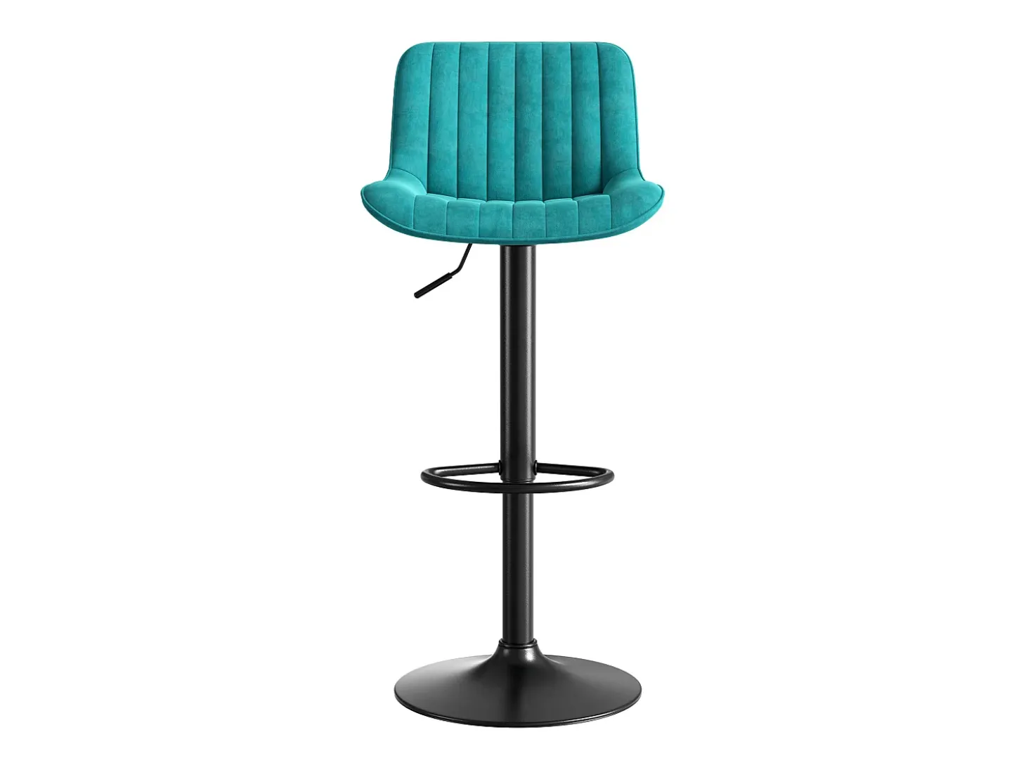 Juego de 2 taburetes de bar giratorios - altura ajustable y giro de 360° - terciopelo azul