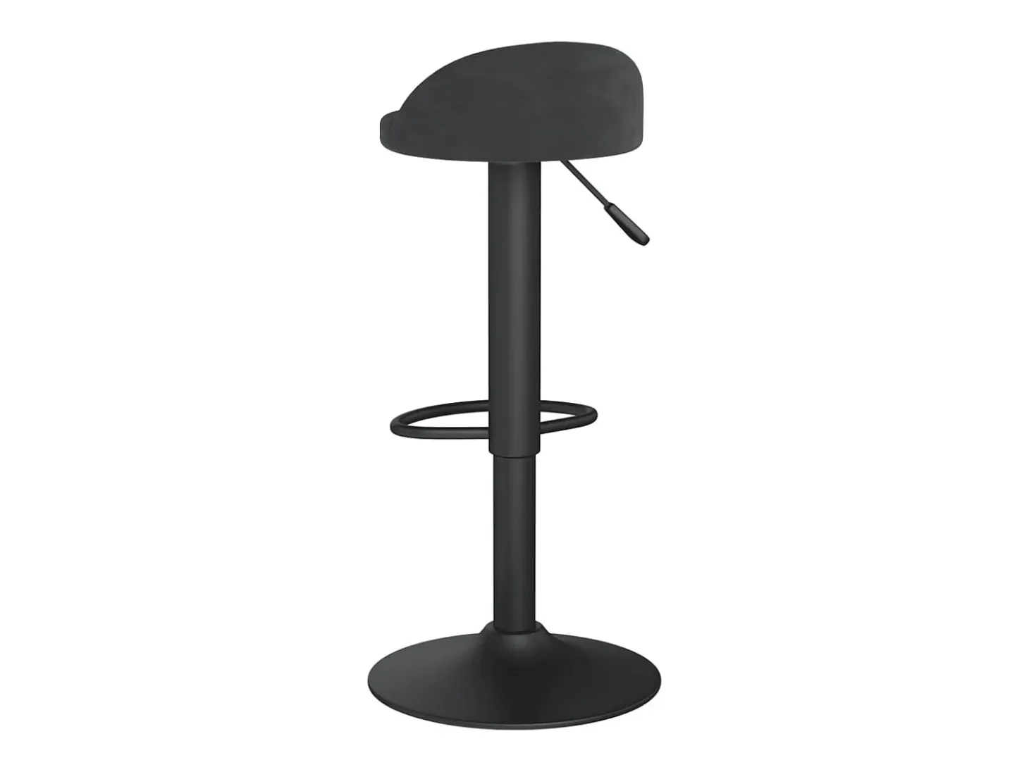 Juego de 2 taburetes de bar de terciopelo negro