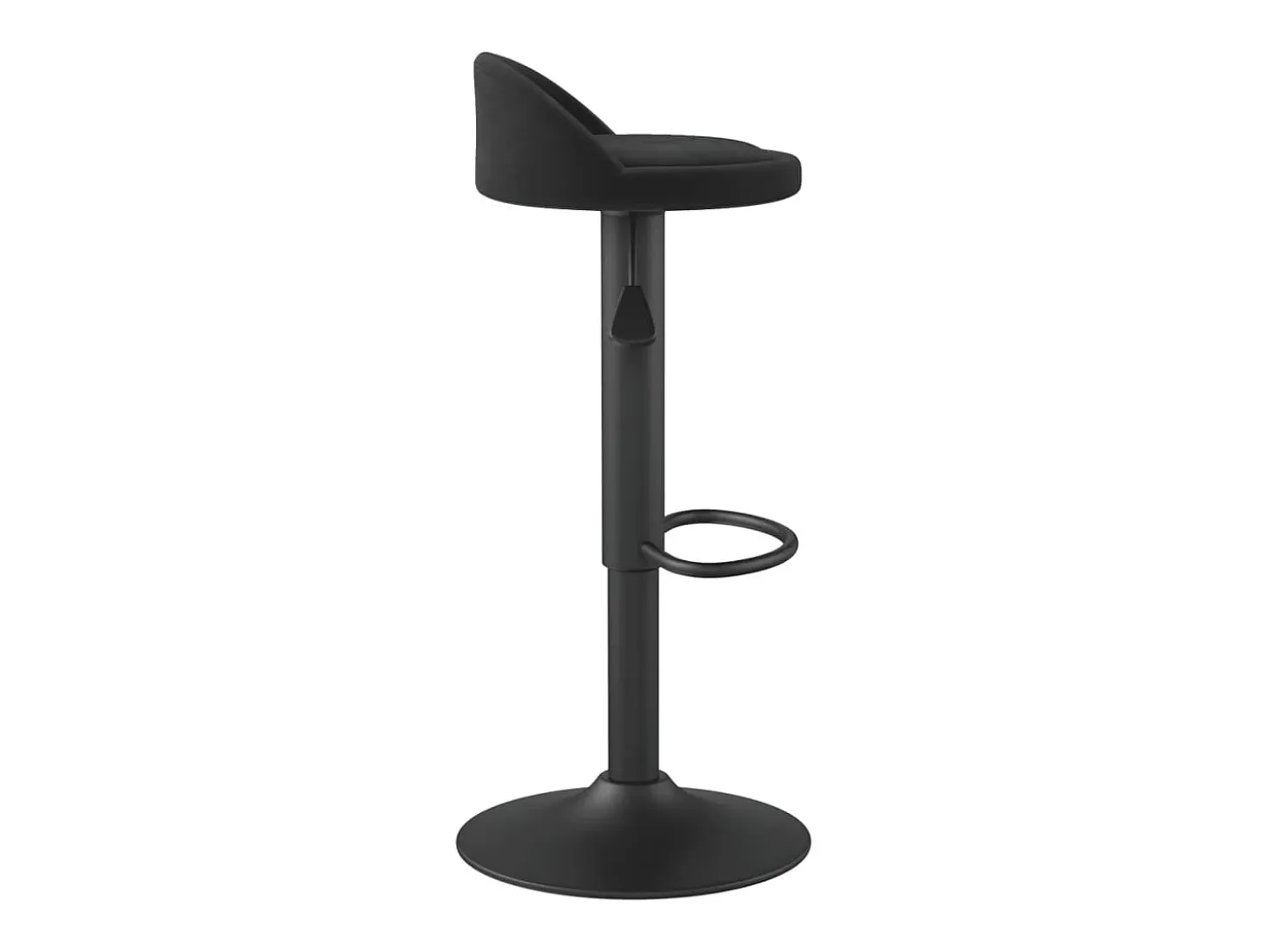 Juego de 2 taburetes de bar de terciopelo negro