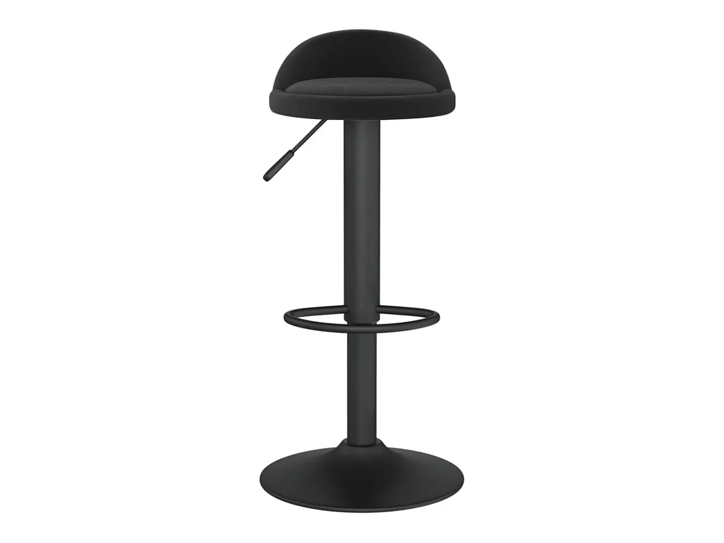 Juego de 2 taburetes de bar de terciopelo negro