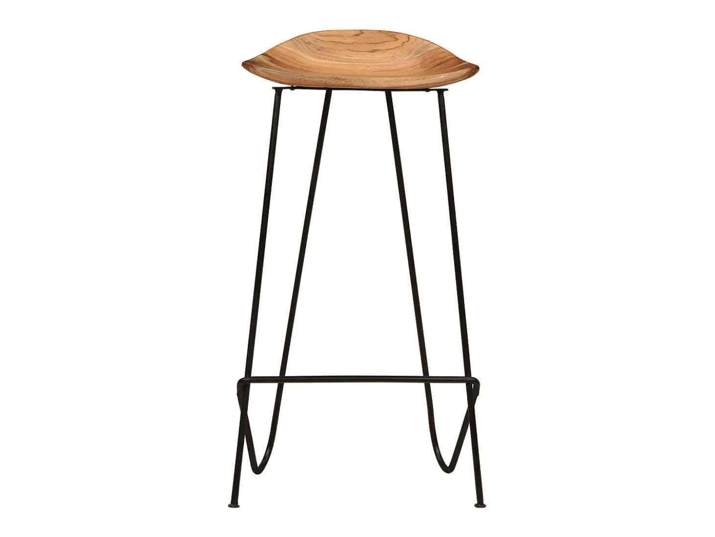 Juego de 2 taburetes de bar de madera maciza de acacia