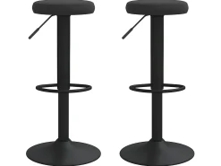 Juego de 2 Taburetes de cocina terciopelo negro ES39184