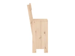 Juego de 2 Taburetes de cocina madera maciza pino 40x48,5x115,5 cm ES32101