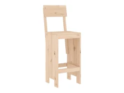 Juego de 2 Taburetes de cocina madera maciza pino 40x48,5x115,5 cm ES32101