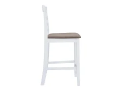 Juego de 2 Taburetes de cocina tela blanco ES98084