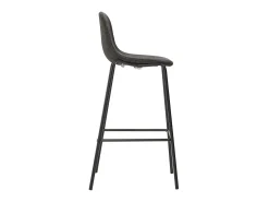 Juego de 4 Taburetes de cocina tela gris oscuro ES20866