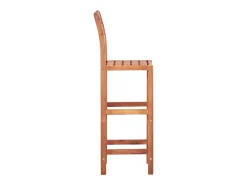 Juego de 4 Taburetes de cocina madera maciza de acacia ES64763