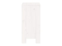 Juego de 2 Taburetes de cocina madera maciza pino blanco 40x36x75 cm ES38673