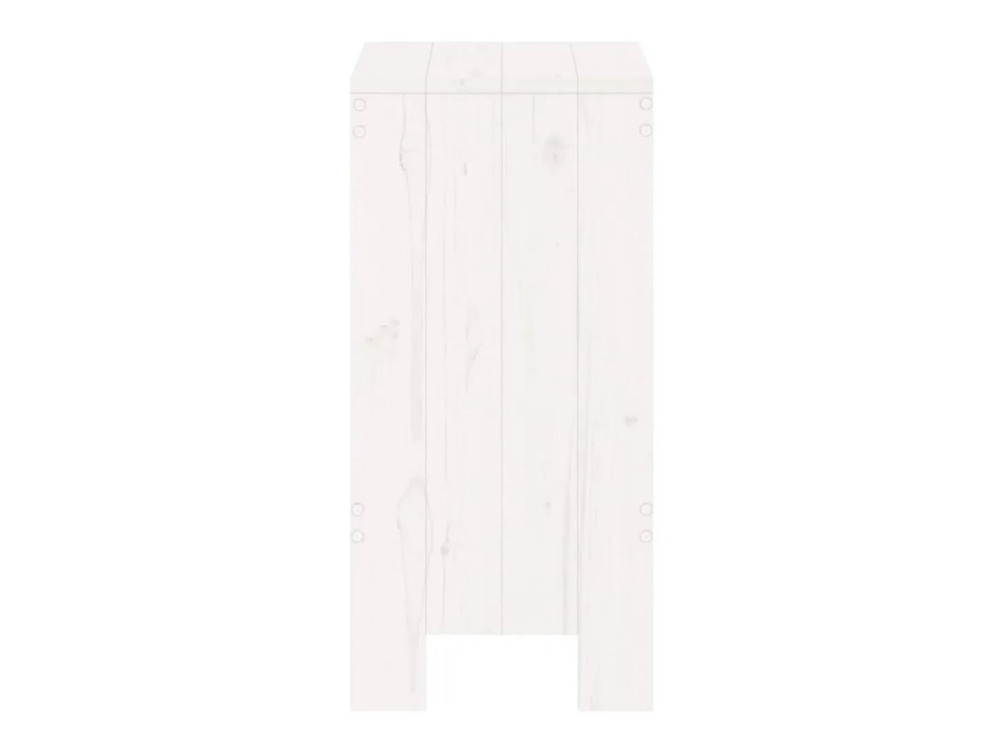 Juego de 2 Taburetes de cocina madera maciza pino blanco 40x36x75 cm ES38673