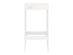 Juego de 2 Taburetes de cocina madera maciza pino blanco 40x36x75 cm ES38673