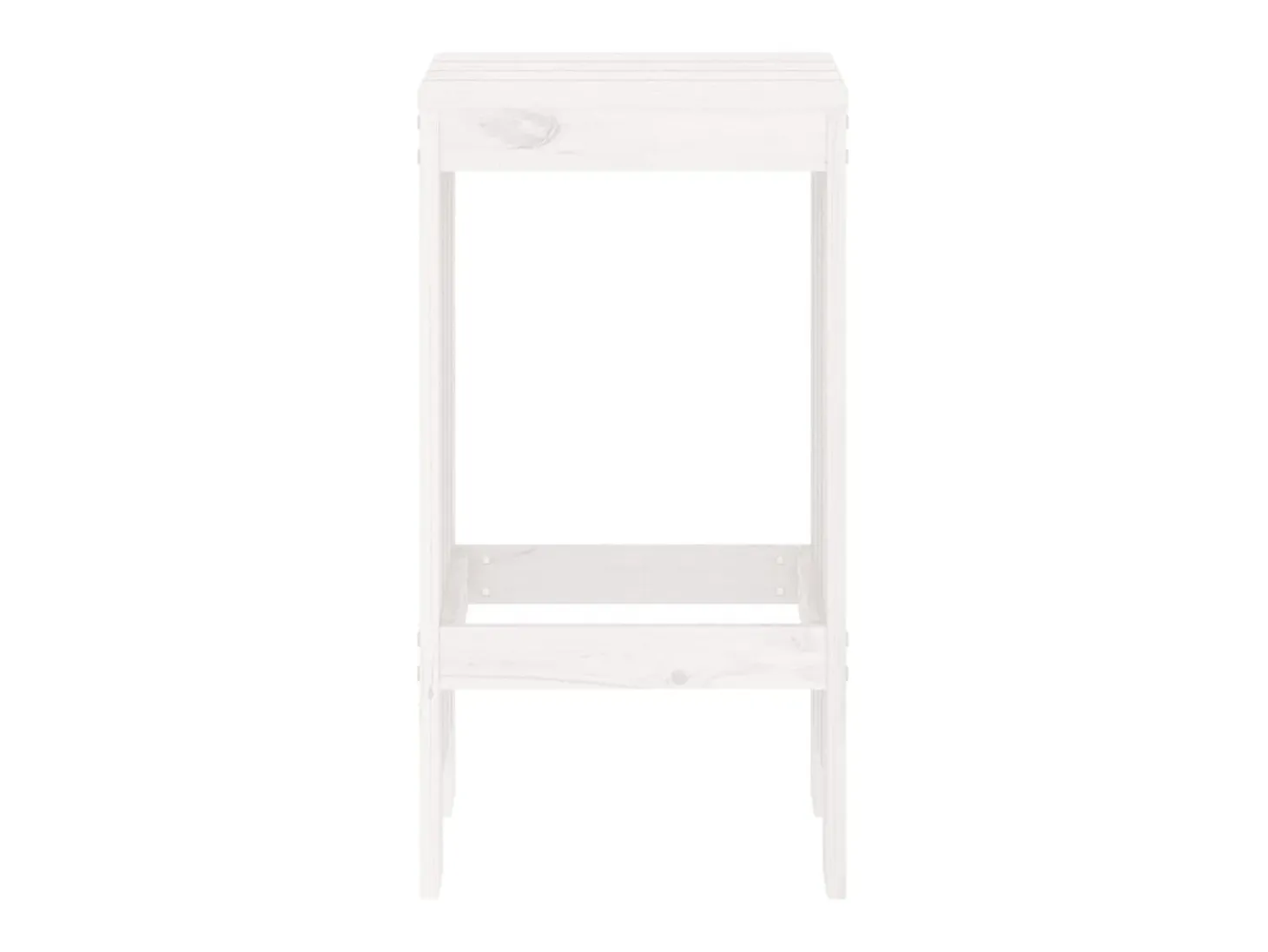 Juego de 2 Taburetes de cocina madera maciza pino blanco 40x36x75 cm ES38673
