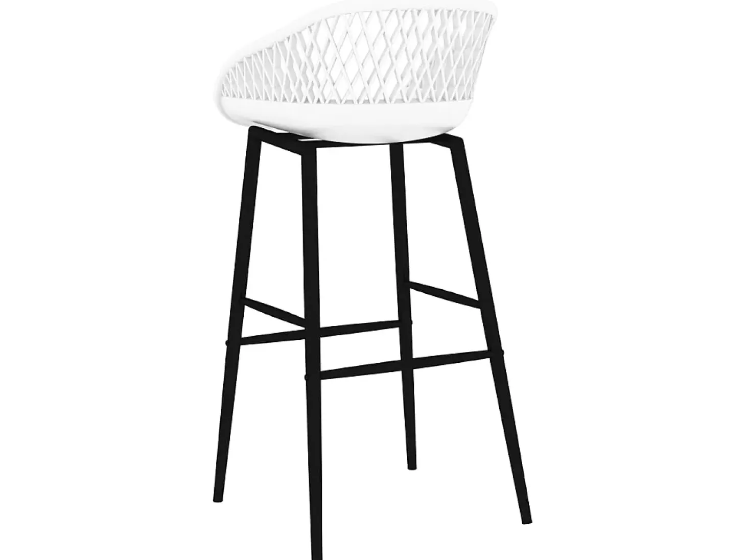 Juego de 4 Taburetes de cocina blanco ES36750