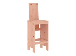 Juego de 2 Taburetes de cocina madera de abeto Douglas 40x42x120 cm ES13032