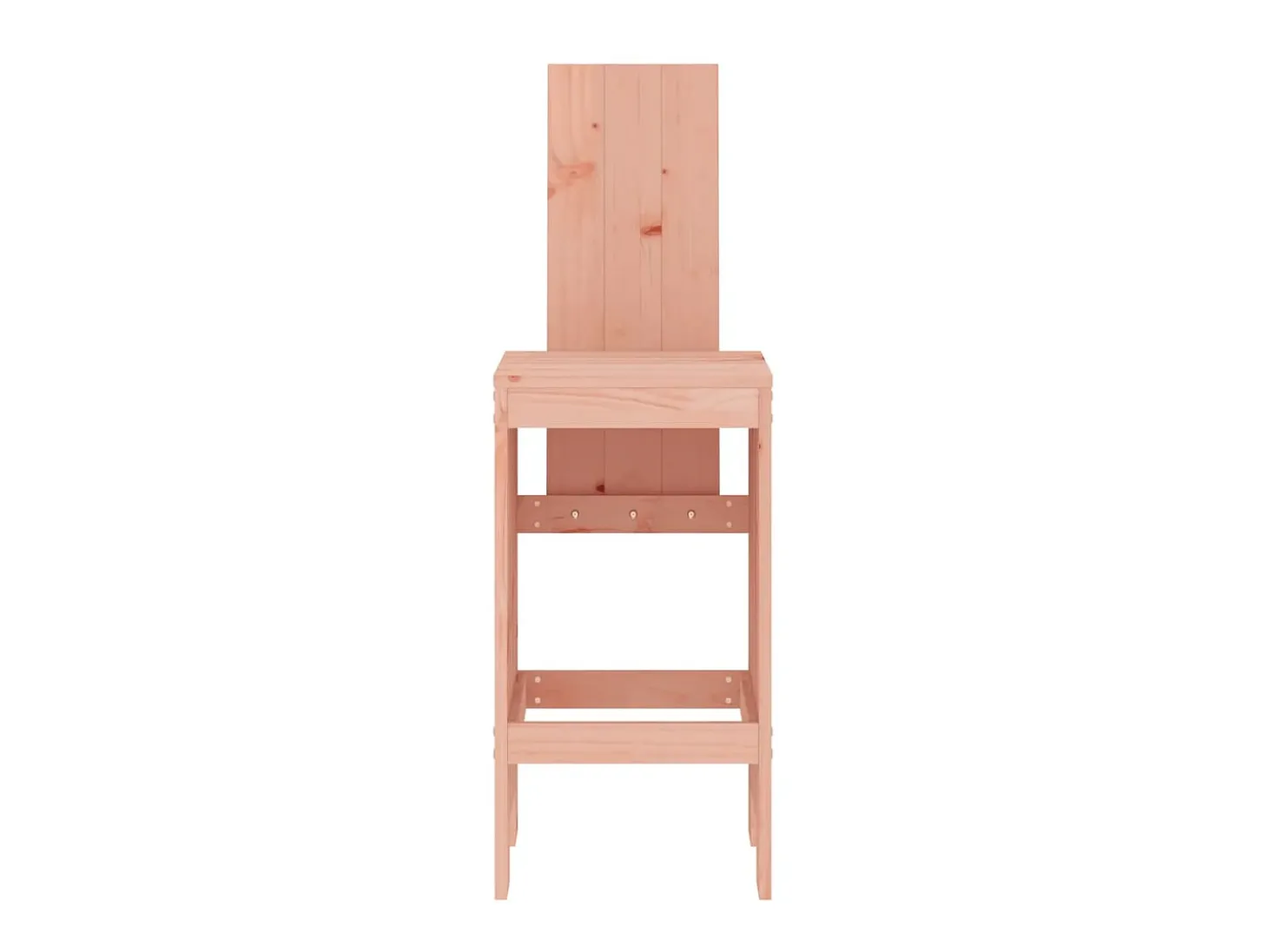 Juego de 2 Taburetes de cocina madera de abeto Douglas 40x42x120 cm ES13032