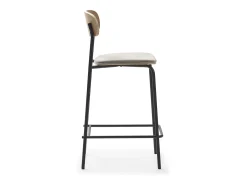 Juego de 2 taburetes de madera con asiento acolchado 41x48 h94 cm