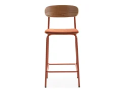 Juego de 2 taburetes de madera con asiento acolchado 41x48 h94 cm
