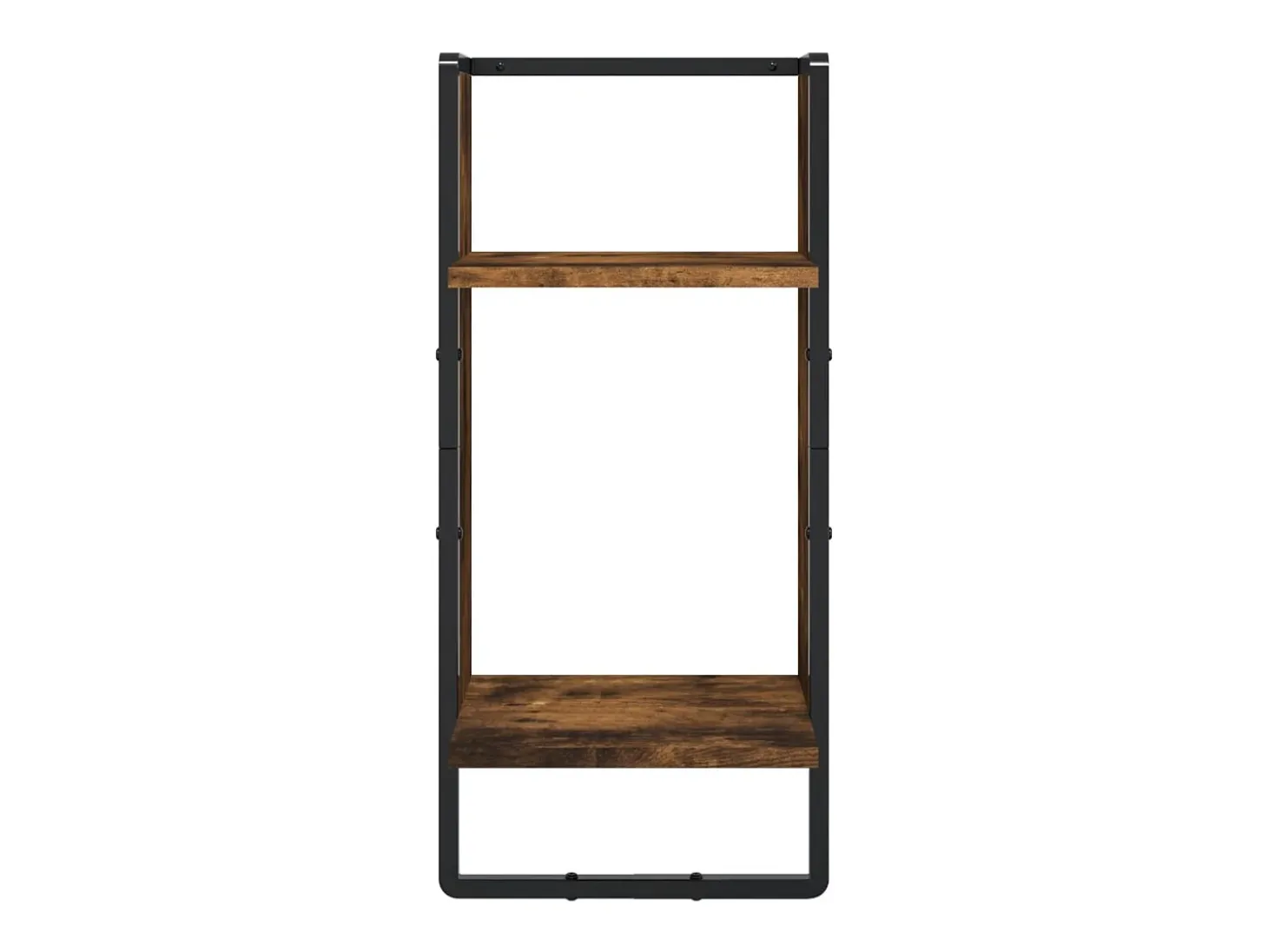 Juego de estantería de pared con barras 4 piezas roble ahumado