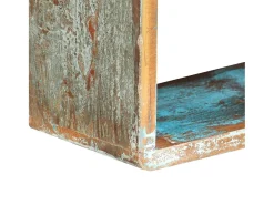 Juego de estantes cubo de pared 3 pzas madera maciza reciclada ES666301