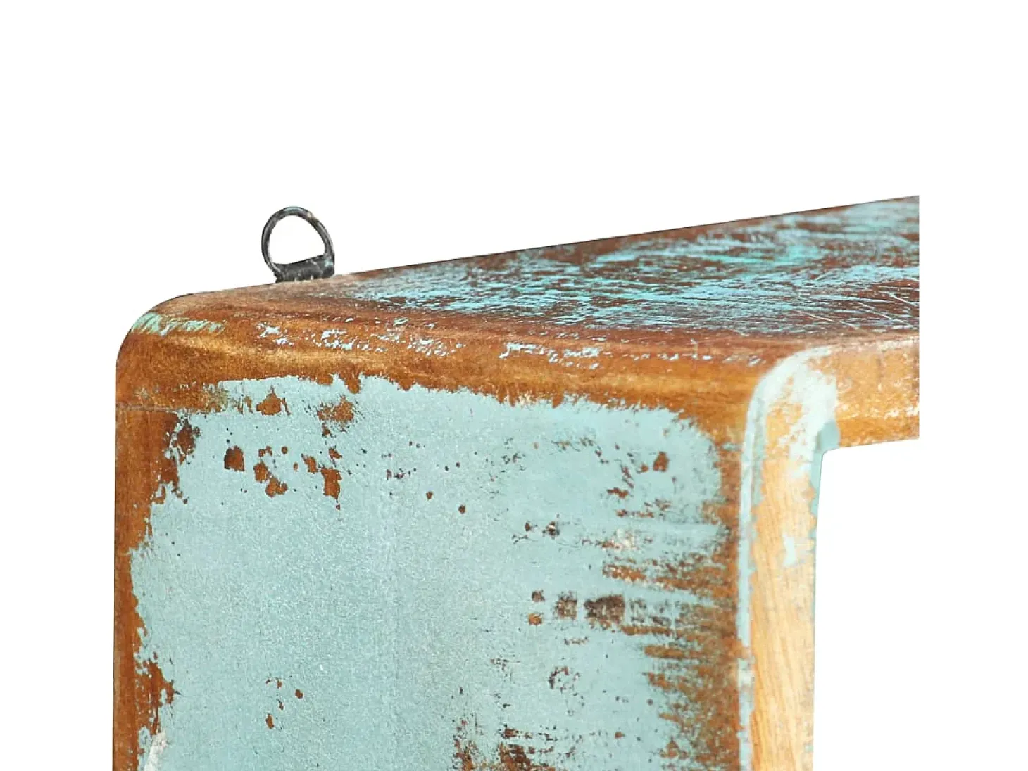 Juego de estantes cubo de pared 3 pzas madera maciza reciclada ES666301