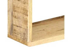 Juego de estantes cubo de pared 3 piezas madera maciza de mango ES861432