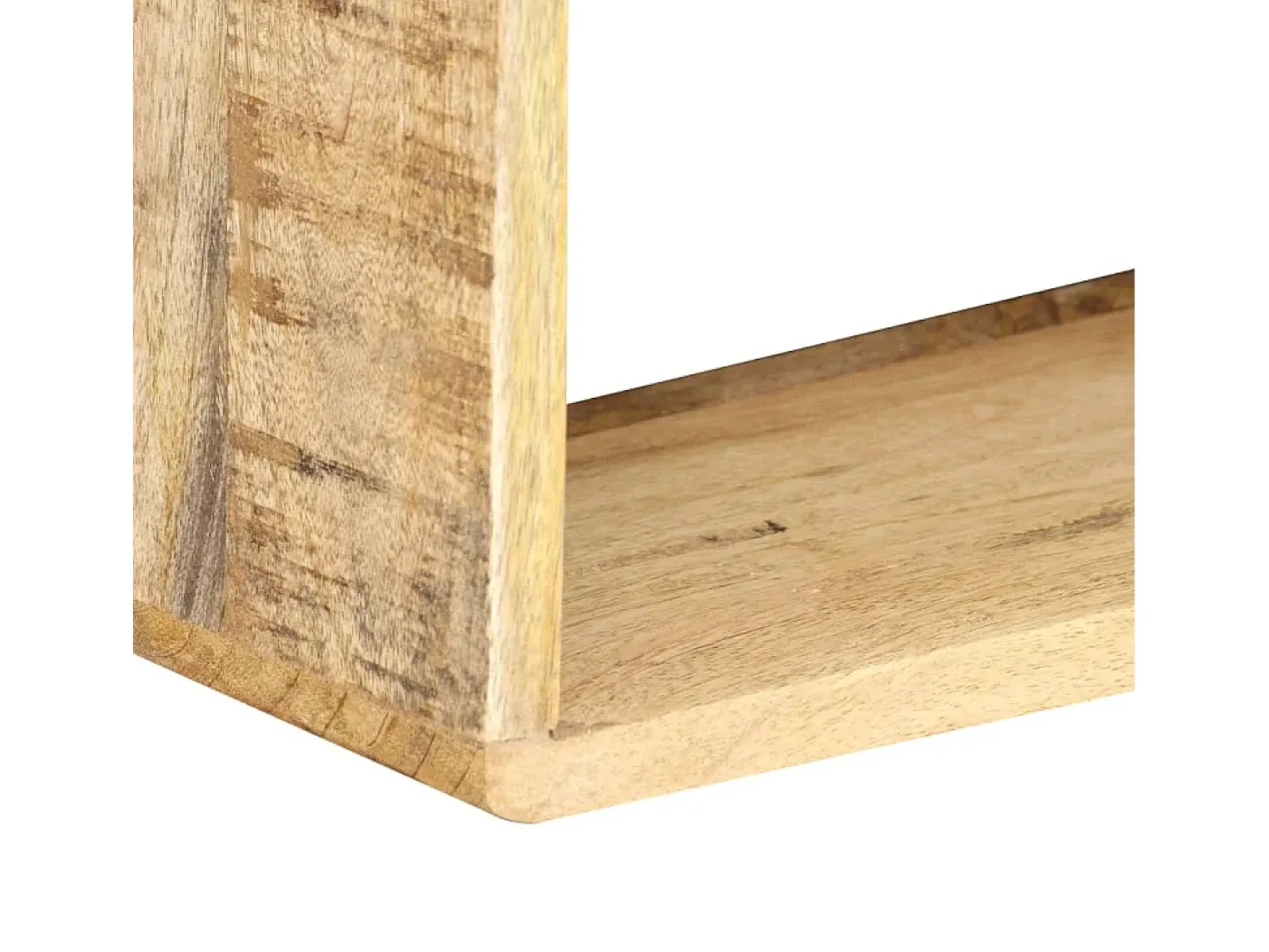 Juego de estantes cubo de pared 3 piezas madera maciza de mango ES861432