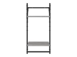 Juego de estantes de pared de 4 piezas con barras, gris Sonoma