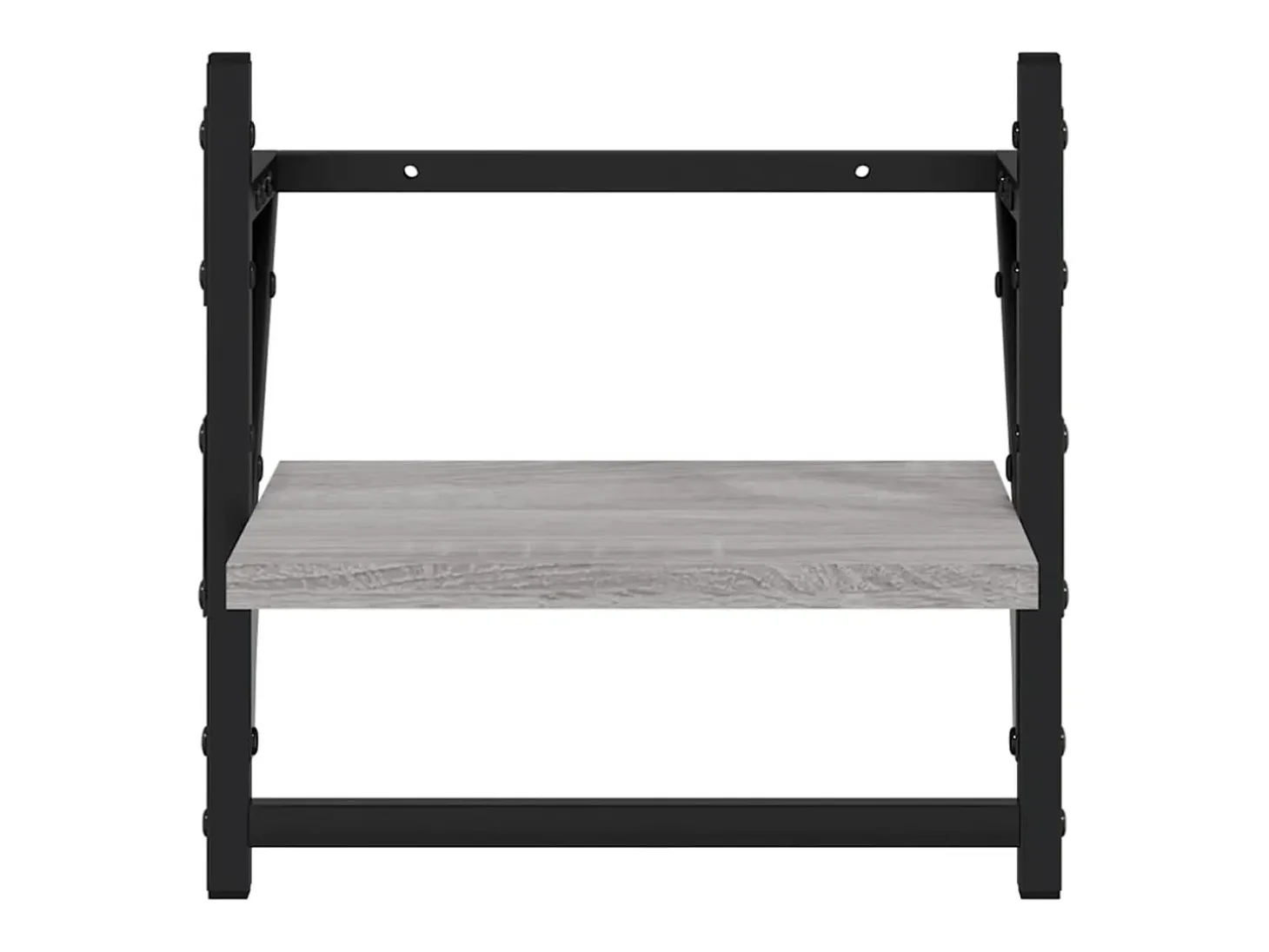 Juego de estantes de pared de 4 piezas con barras, gris Sonoma
