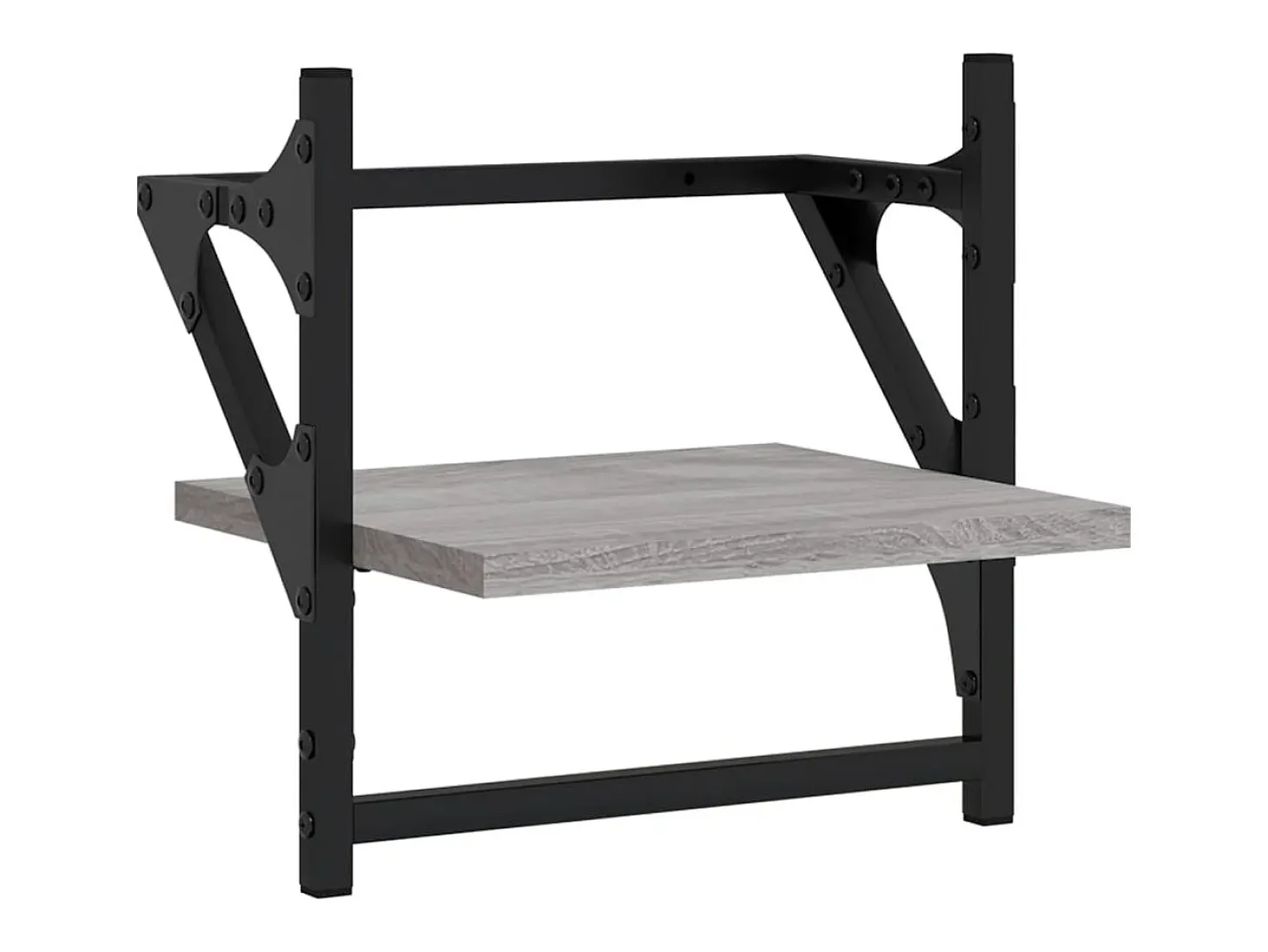 Juego de estantes de pared de 4 piezas con barras, gris Sonoma