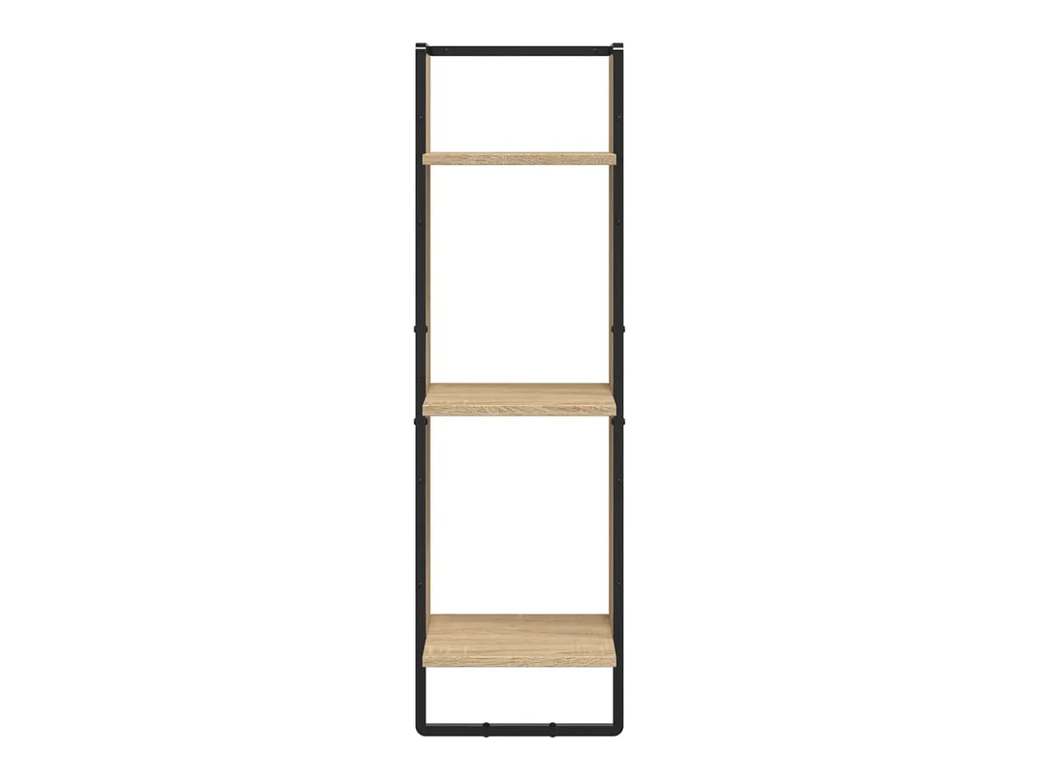 Juego de estantes de pared de 6 piezas con barras, roble Sonoma