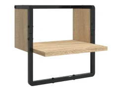 Juego de estantes de pared de 6 piezas con barras, roble Sonoma