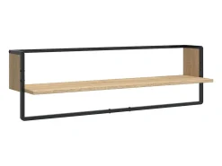 Juego de estantes de pared de 6 piezas con barras, roble Sonoma