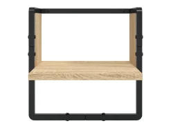 Juego de estantes de pared de 6 piezas con barras, roble Sonoma