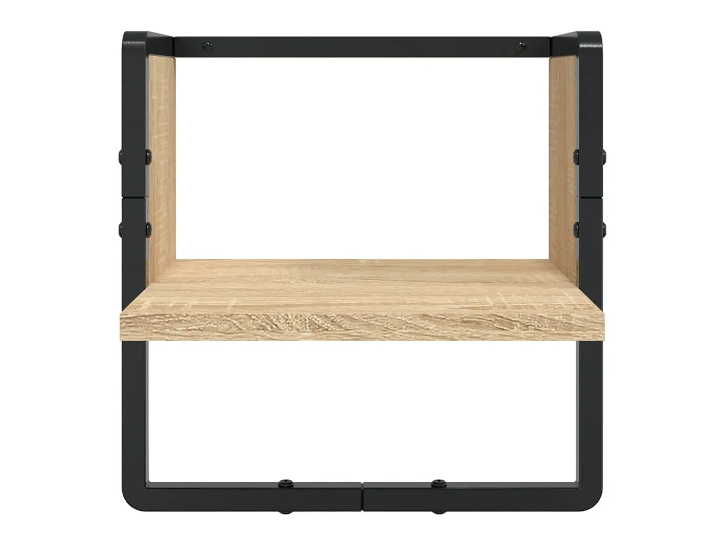 Juego de estantes de pared de 6 piezas con barras, roble Sonoma