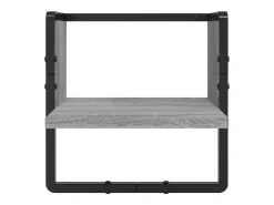 Juego de estantes de pared de 4 piezas con barras, gris Sonoma