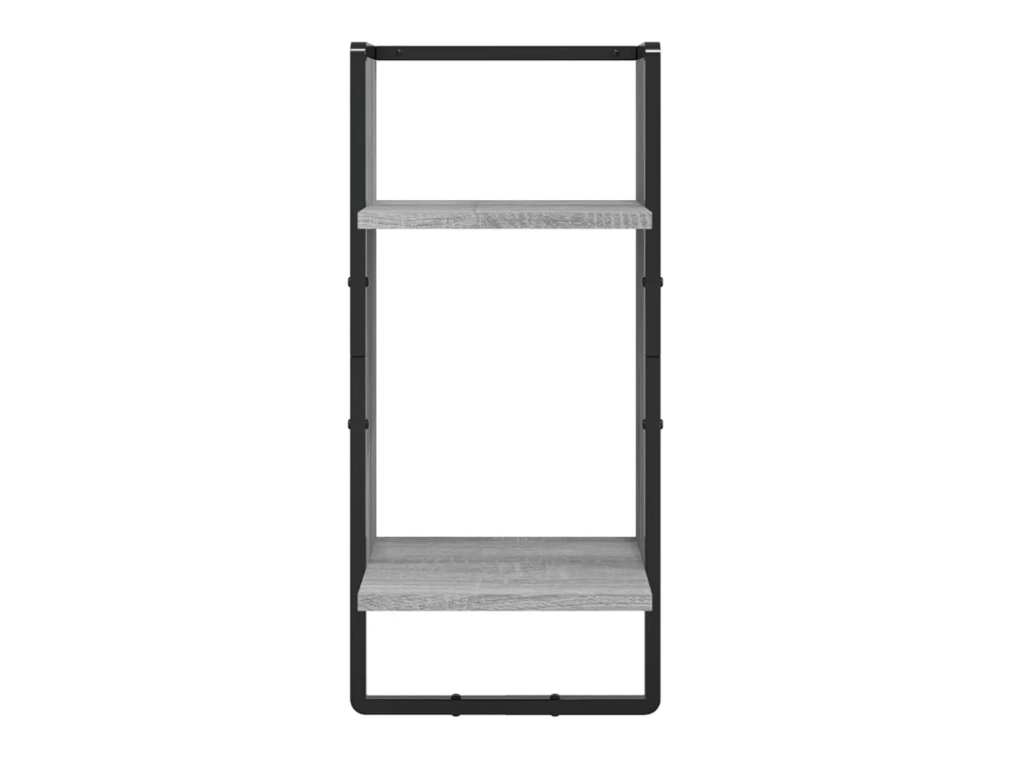 Juego de estantes de pared de 4 piezas con barras, gris Sonoma