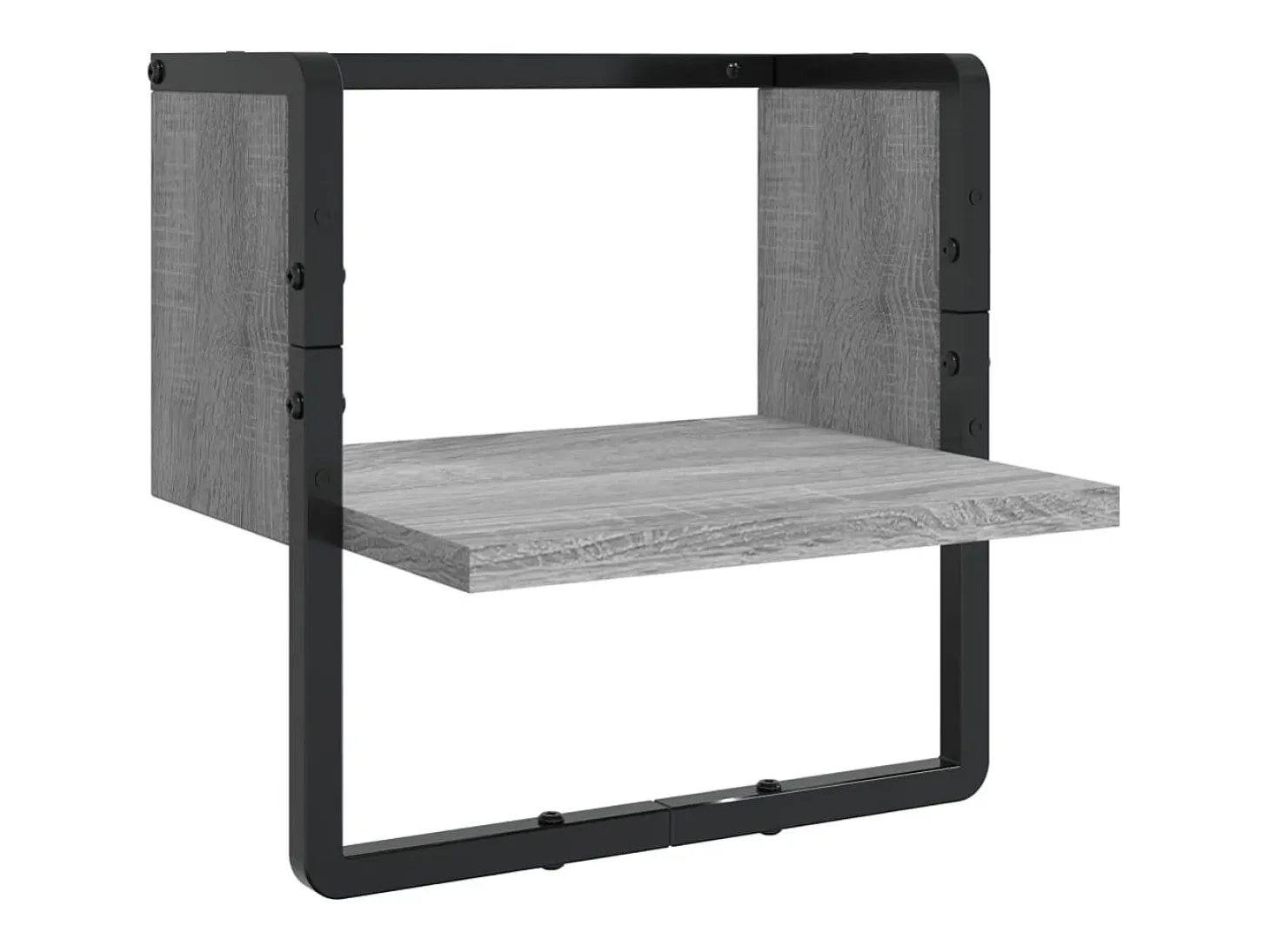 Juego de estantes de pared de 4 piezas con barras, gris Sonoma