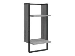 Juego de estantes de pared de 4 piezas con barras, gris Sonoma