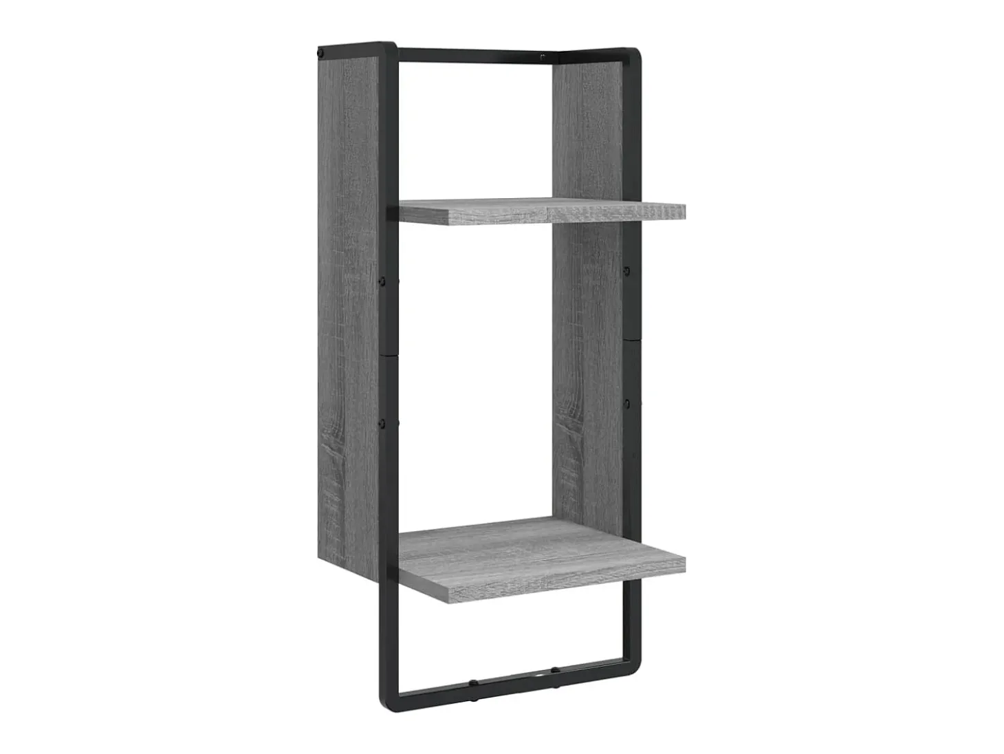 Juego de estantes de pared de 4 piezas con barras, gris Sonoma