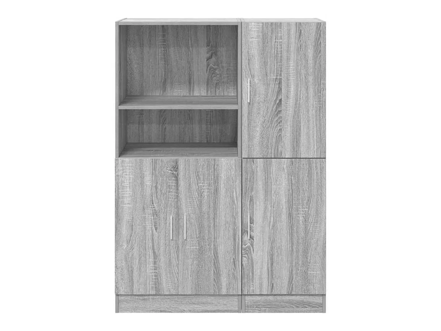 Juego de gabinetes de cocina de 2 piezas de madera de ingeniería gris Sonoma