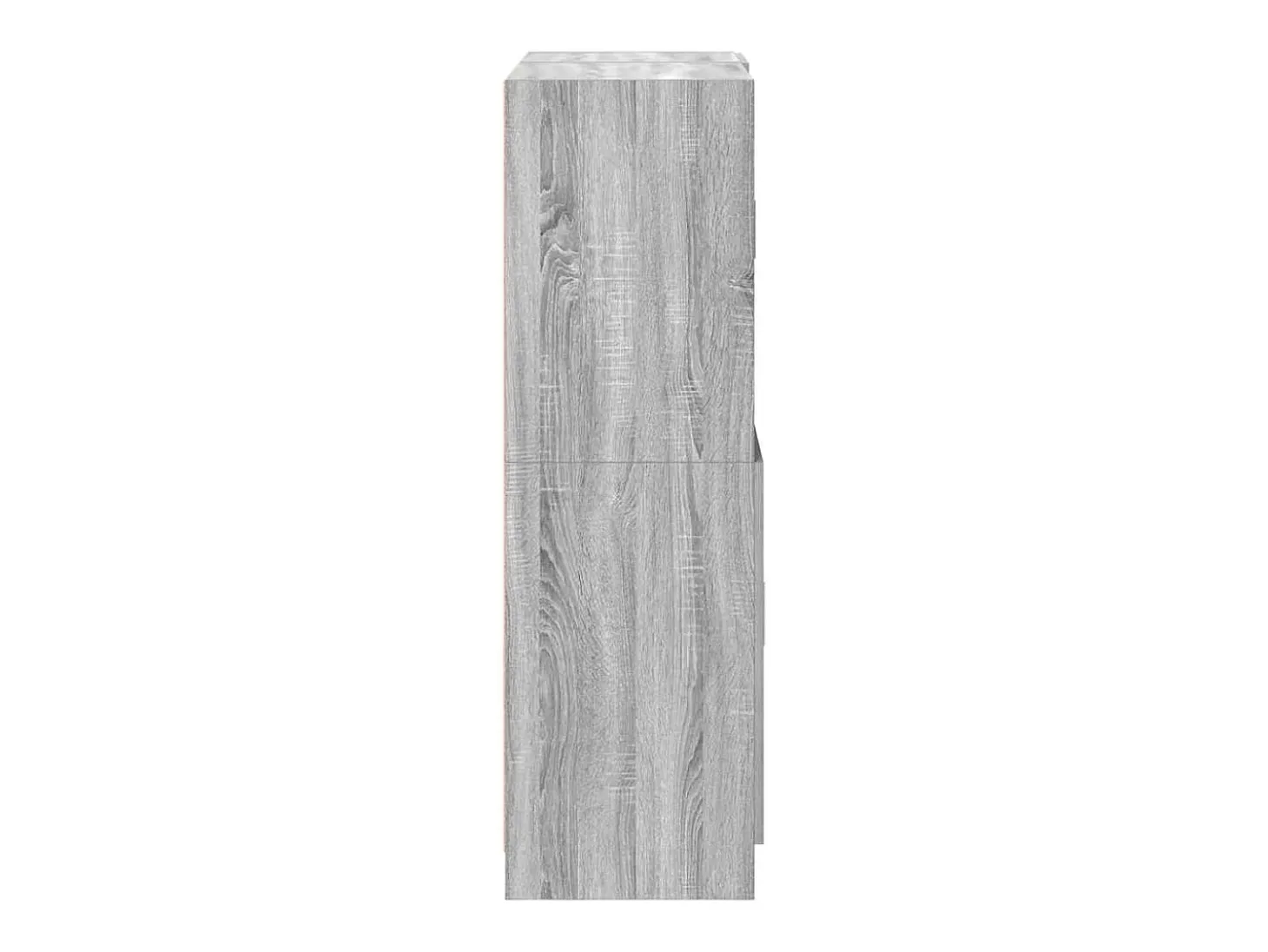 Juego de gabinetes de cocina de 2 piezas de madera de ingeniería gris Sonoma