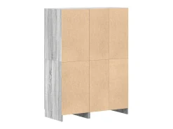 Juego de gabinetes de cocina de 2 piezas de madera de ingeniería gris Sonoma