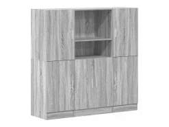 Juego de gabinetes de cocina de 3 piezas en gris Sonoma